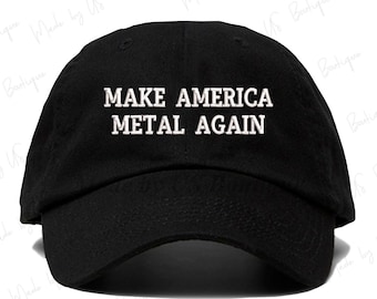 Make America Metal Wieder Hut Gestickte Baseball Kappe Dad MAGA HAT, Emo Hut, Make America Emo Wieder, Geschenk