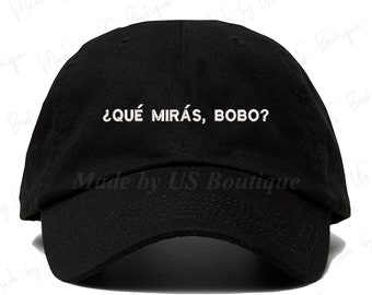 Que miras bobo Embroidered Dad Hat Futbol Represent Baseball Hat, Argentina, qué mirás, bobo?, anda pa' allá