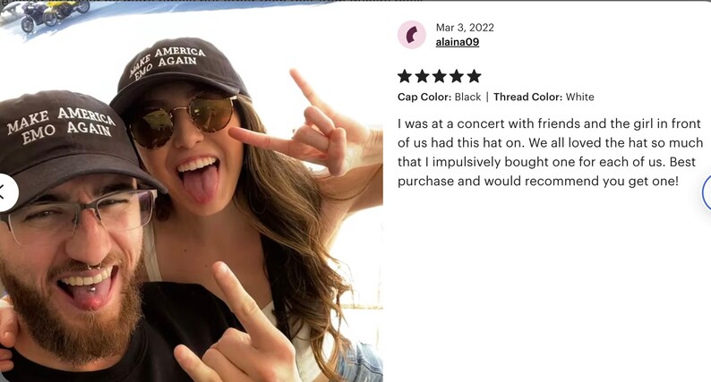 Make America Emo Again Hat Embroidered Baseball Dad Cap MAGA Hat, Emo Hat, Golfer, Gift image 7