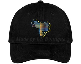 Venezuela Cruz Diez Mapa Hat Embroidered Baseball Dad Cap Gorra Republica de Venezuela Escudo Resistencia Vinotinto Libertad