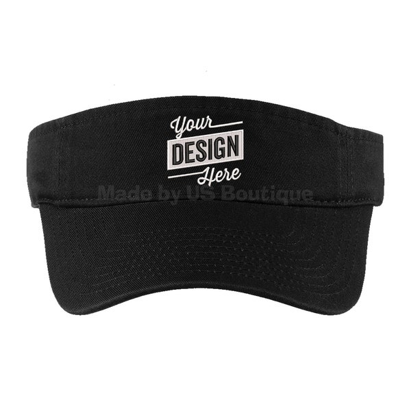 Visière brodée personnalisée personnalisée | Logo personnalisé | Concevez votre propre | Texte personnalisé | Personnalisez votre visière | Base-ball | Casquette Visière Chapeau