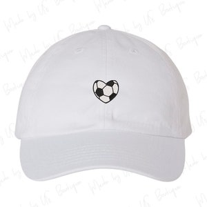 Soccer Ball Heart Hat, Soccer Mom, Mothers Day Gift, Momlife, Mom, Hat Idea, Customizable Hat Embroidered Baseball Dad Cap