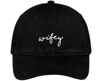 Wifey Squad Bride Hat Bachelorette Bridesmaid Gift Customizable Hat Embroidered Baseball Dad Cap