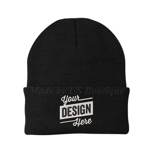 Personalized Custom Embroidered Beanie Hat | Custom Logo | Design your own | Custom text | Personalize Your Beanie | Custom Winter Beanie