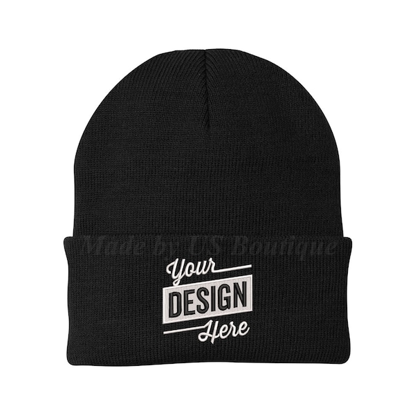 Personalized Custom Embroidered Beanie Hat | Custom Logo | Design your own | Custom text | Personalize Your Beanie | Custom Winter Beanie