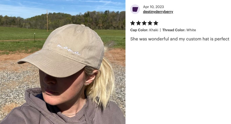 Mama Hat Embroidered Mom Cap, Personalized Mother’s Day Gift, Bride Squad Bachelorette Hat, Bridesmaid Gift, Custom Momlife Baseball Dad Cap image 8