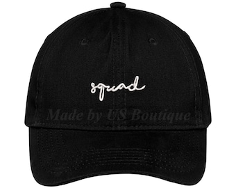 Squad Bride Hat Bachelorette Bridesmaid Gift Customizable Hat Embroidered Baseball Dad Cap
