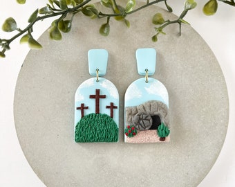 The Resurrection Polymer Clay Earrings | Christian Easter Jewelry