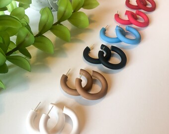 Polymer Clay Creolen: Leichte, nickelfreie Creolen