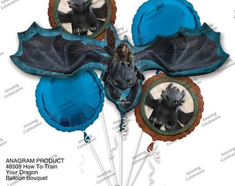 Anagram How to Train Your Dragon Balloon Bouquet: Licensed by Anagram Birthday Decor