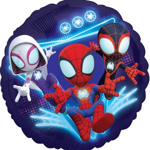 Spidey and His Amazing Friends Birthday Balloon Bouquet – Officially Licensed Party Decorations Round 18" Spidey