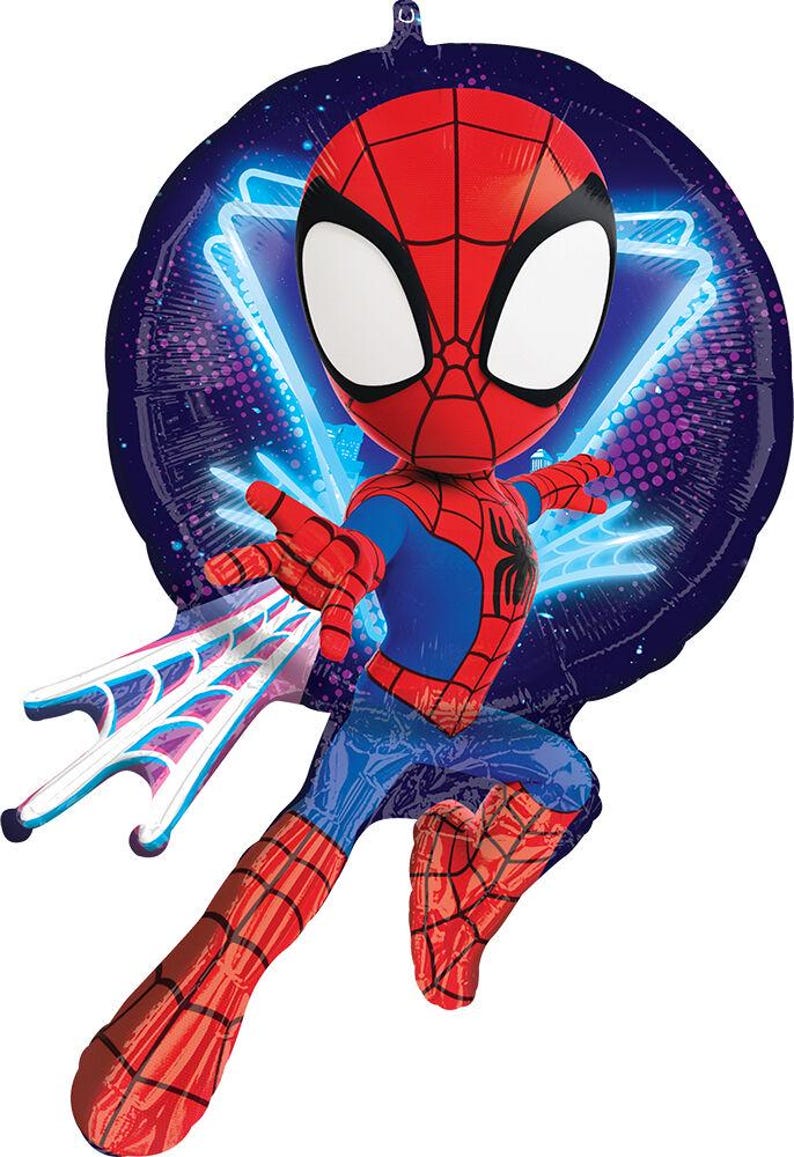Spidey and His Amazing Friends Birthday Balloon Bouquet – Officially Licensed Party Decorations Jumbo 28" Spidey