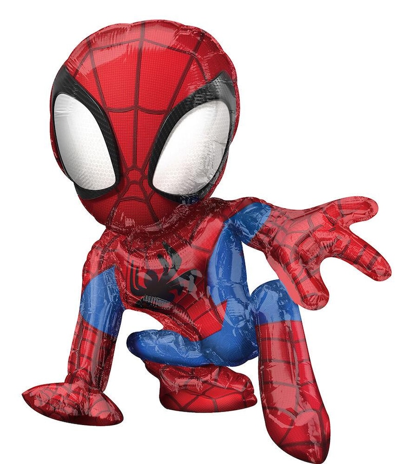 Spidey and His Amazing Friends Birthday Balloon Bouquet – Officially Licensed Party Decorations AirFilled Spidey Sit