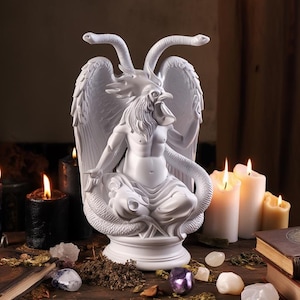 Statuette de la divinité gnostique Abraxas, figurine en plastique PLA – Tête de lion, corps de serpent, sculpture de symbole occulte ancien