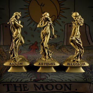 Artemis or Diana, The Moon, Hellenic Tarot Greek Figure, Roman Mythology Goddess Figurine for Altar