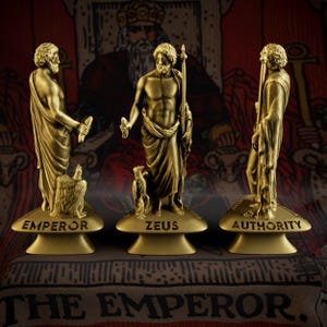 Zeus or Jupiter, The Emperor, Hellenic Tarot Greek Figure, Roman Mythology God Figurine for Altar