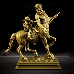 Centaur Resin Statue • Hand-Painted 3D Printed Mythology Figurine • Classical Greek Centaur Sculpture • Fantasy Resin Decor