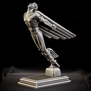 Icarus Resin Statue • Hand-Painted 3D Printed Classical Mythology Figurine • Winged Man Resin Sculpture • Greek Myth Decor