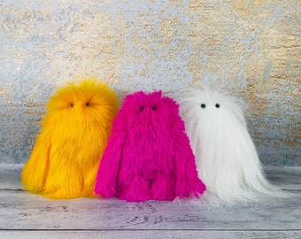 Baby Yeti, plush doll, creepy cute toy, Sasquatch, Bigfoot, monster plush, one of a kind, cute plush, Valentines day or baby gift.