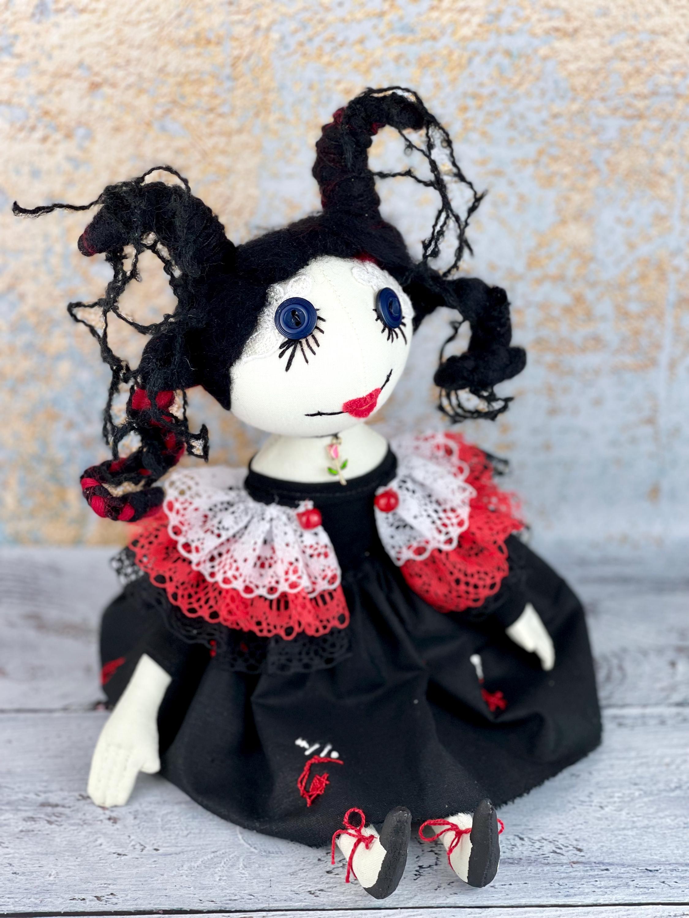 OOAK Doll, Monster Doll, Pretty Scary Dolls, Gothic Emo Dolls