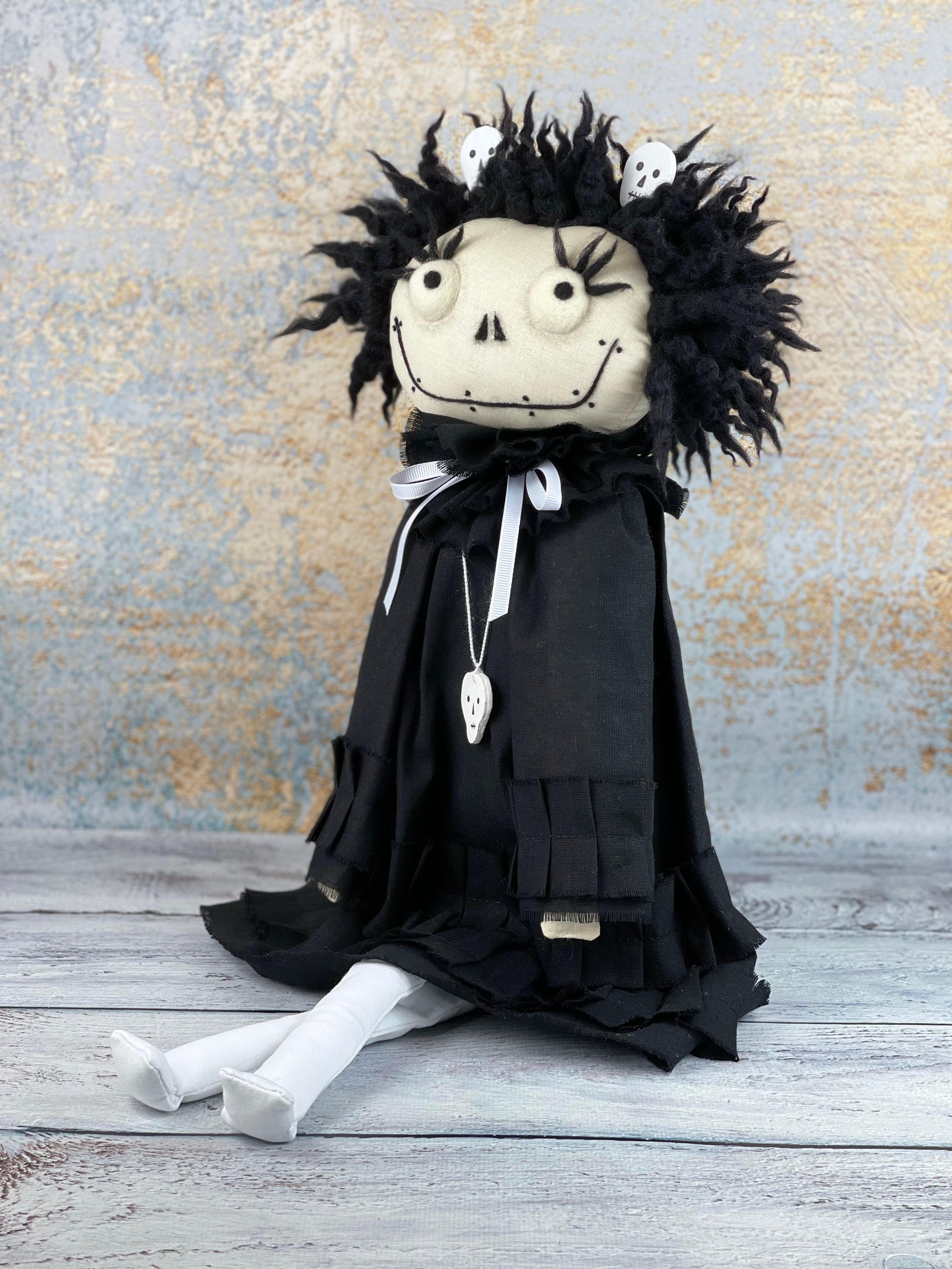 OOAK Doll, Zombie Doll, One of a Kind, Gothic Emo Doll, Voodoo