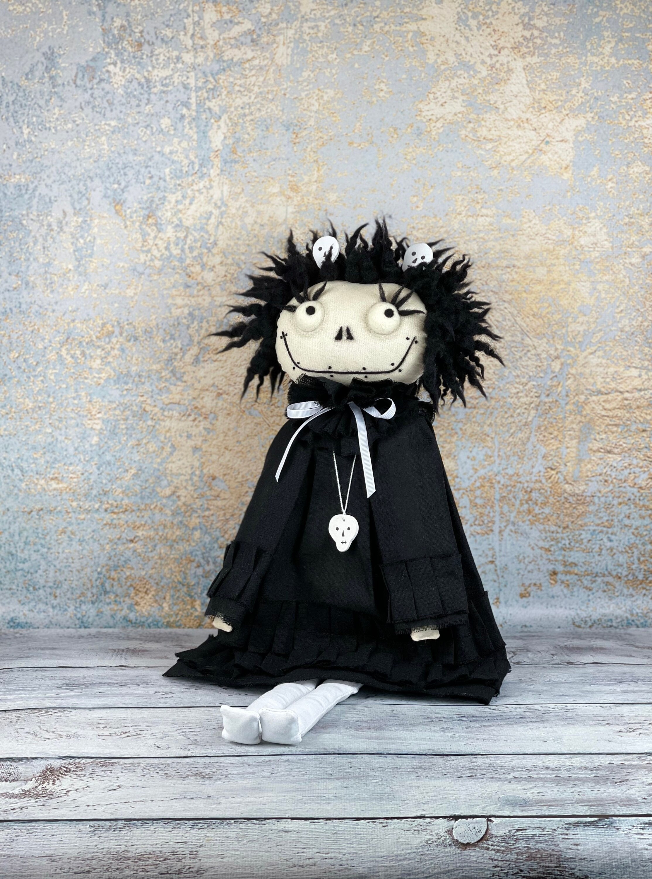 OOAK Doll, Zombie Doll, One of a Kind, Gothic Emo Doll, Voodoo
