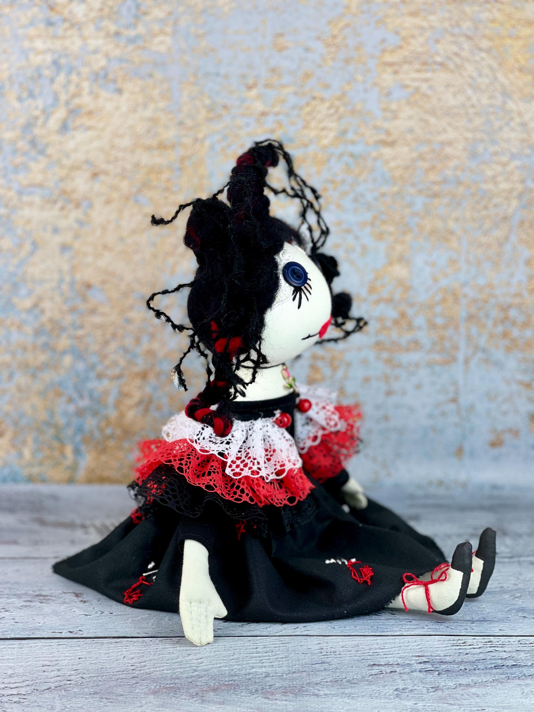 OOAK Doll, Monster Doll, Pretty Scary Dolls, Gothic Emo Dolls