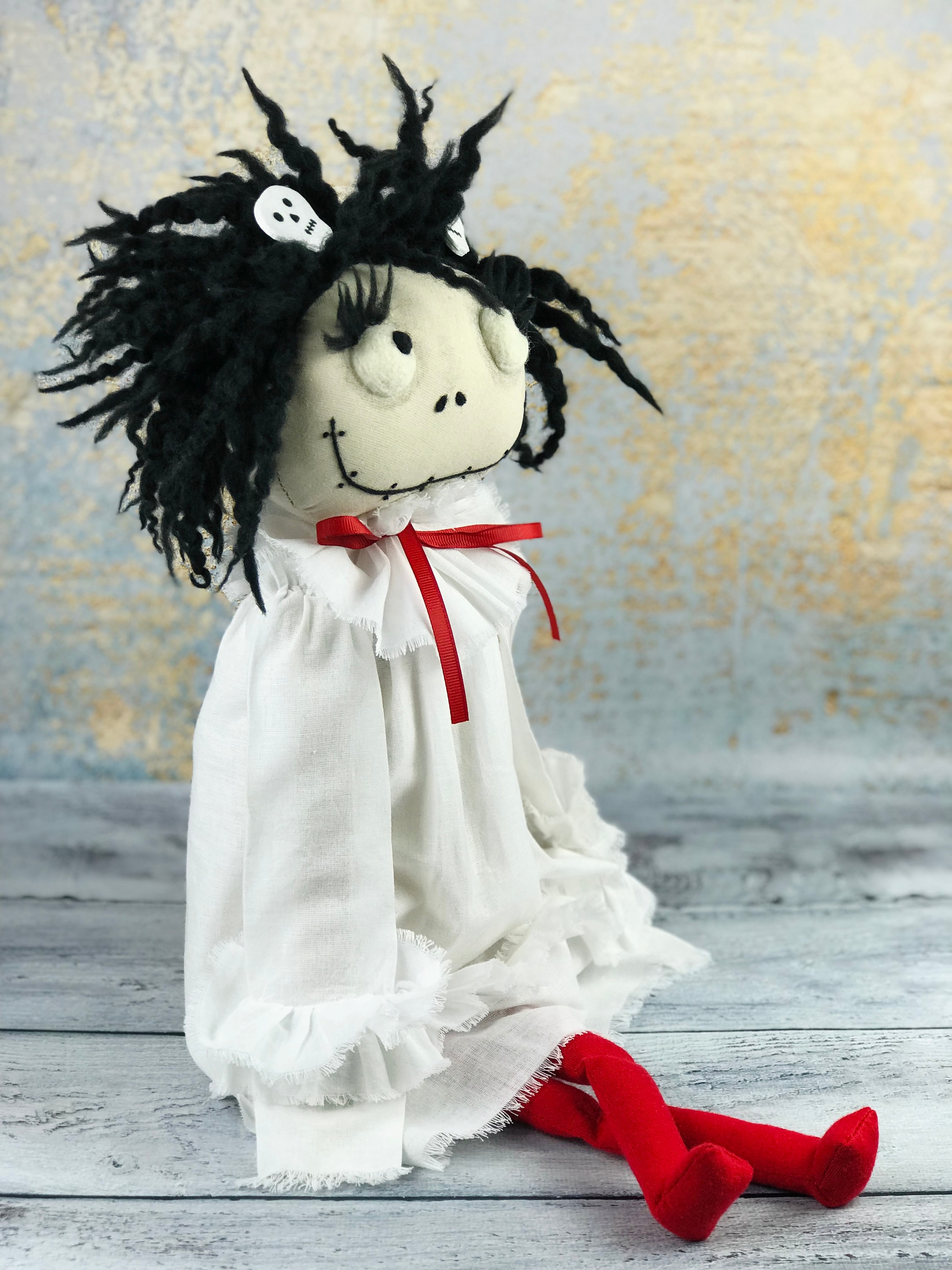OOAK Doll, Monster Doll, Pretty Scary Dolls, Gothic Emo Dolls