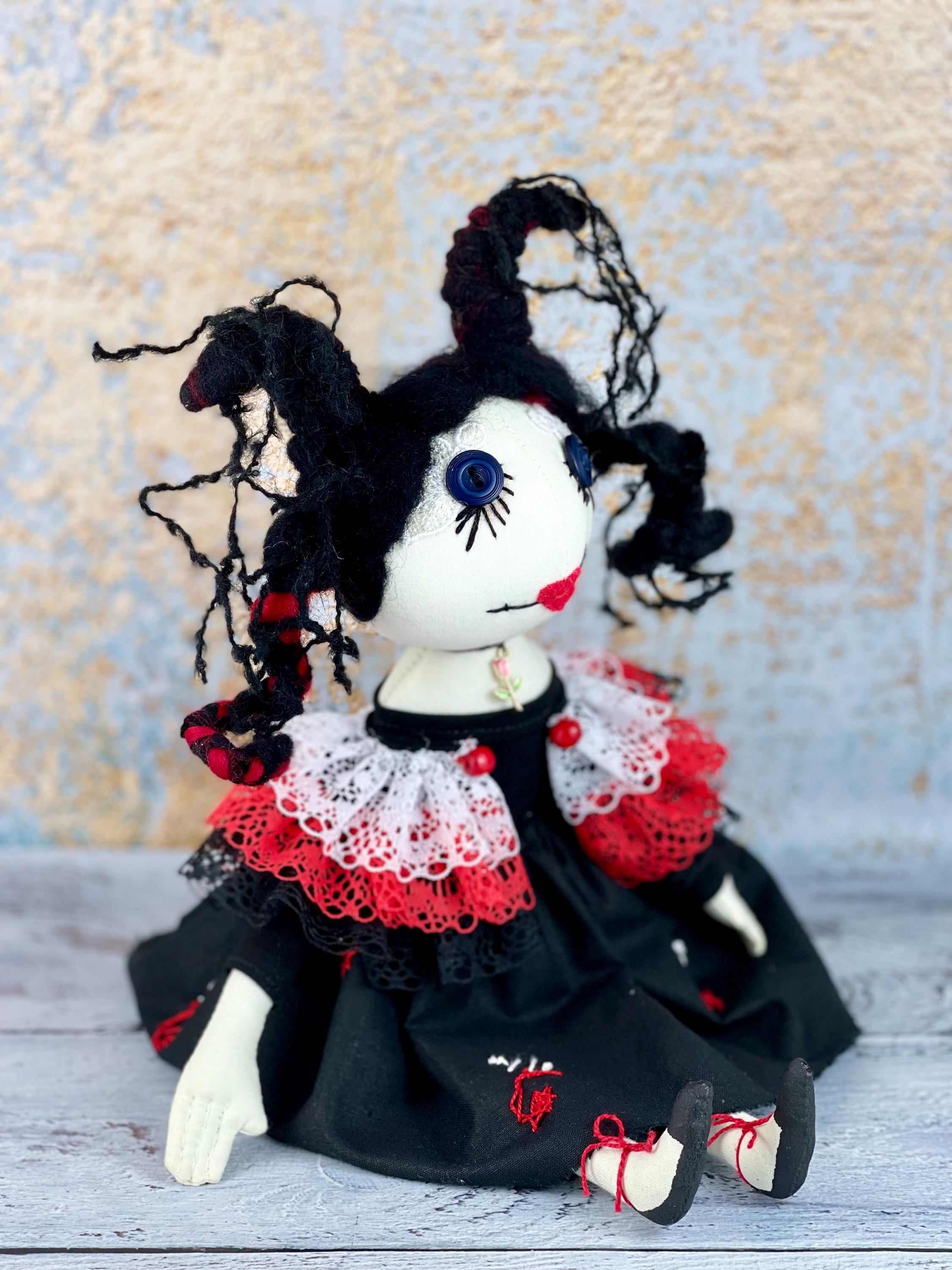 OOAK Doll, Monster Doll, Pretty Scary Dolls, Gothic Emo Dolls