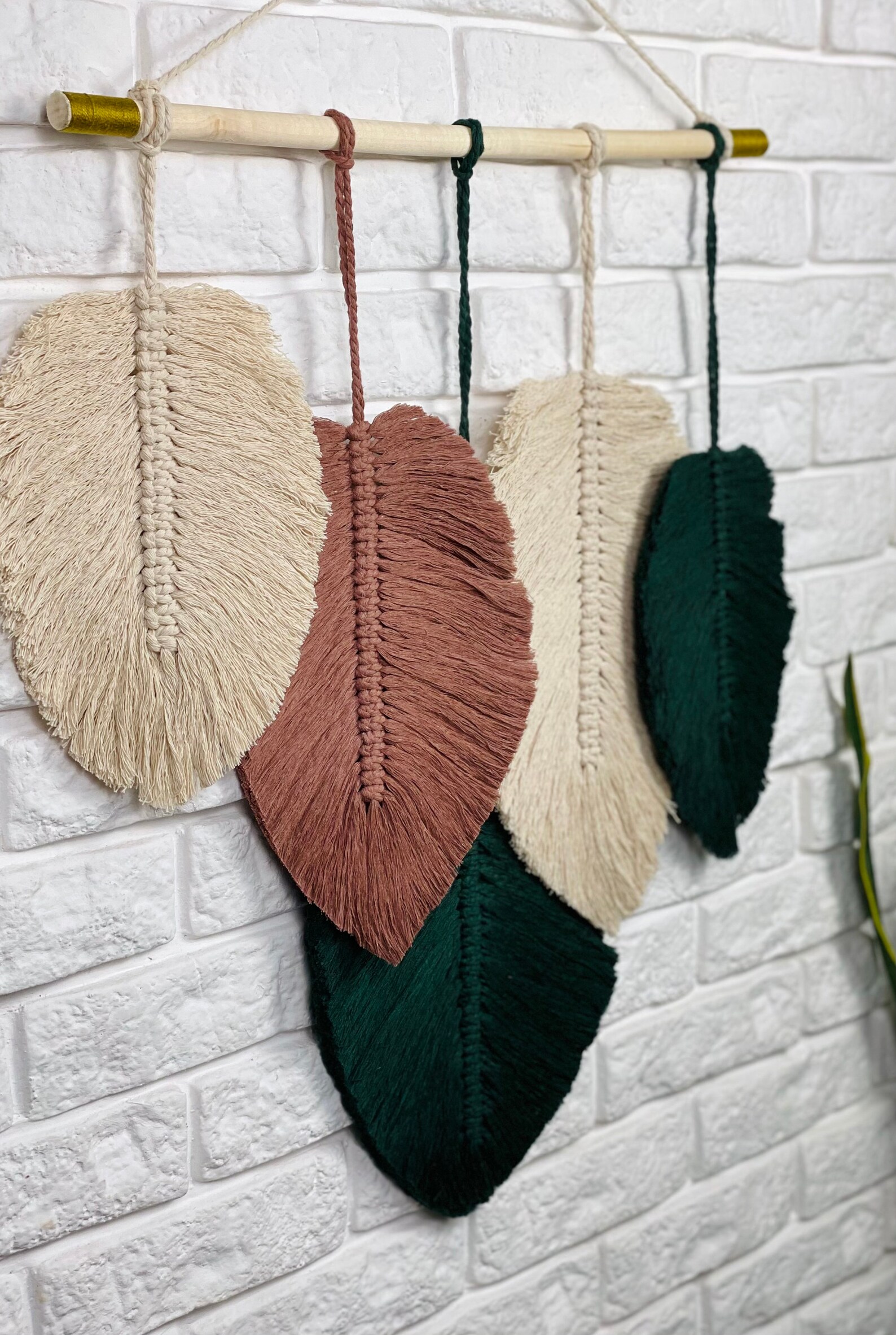 Palm leaf wall art large macrame wall hanging home decor Etsy