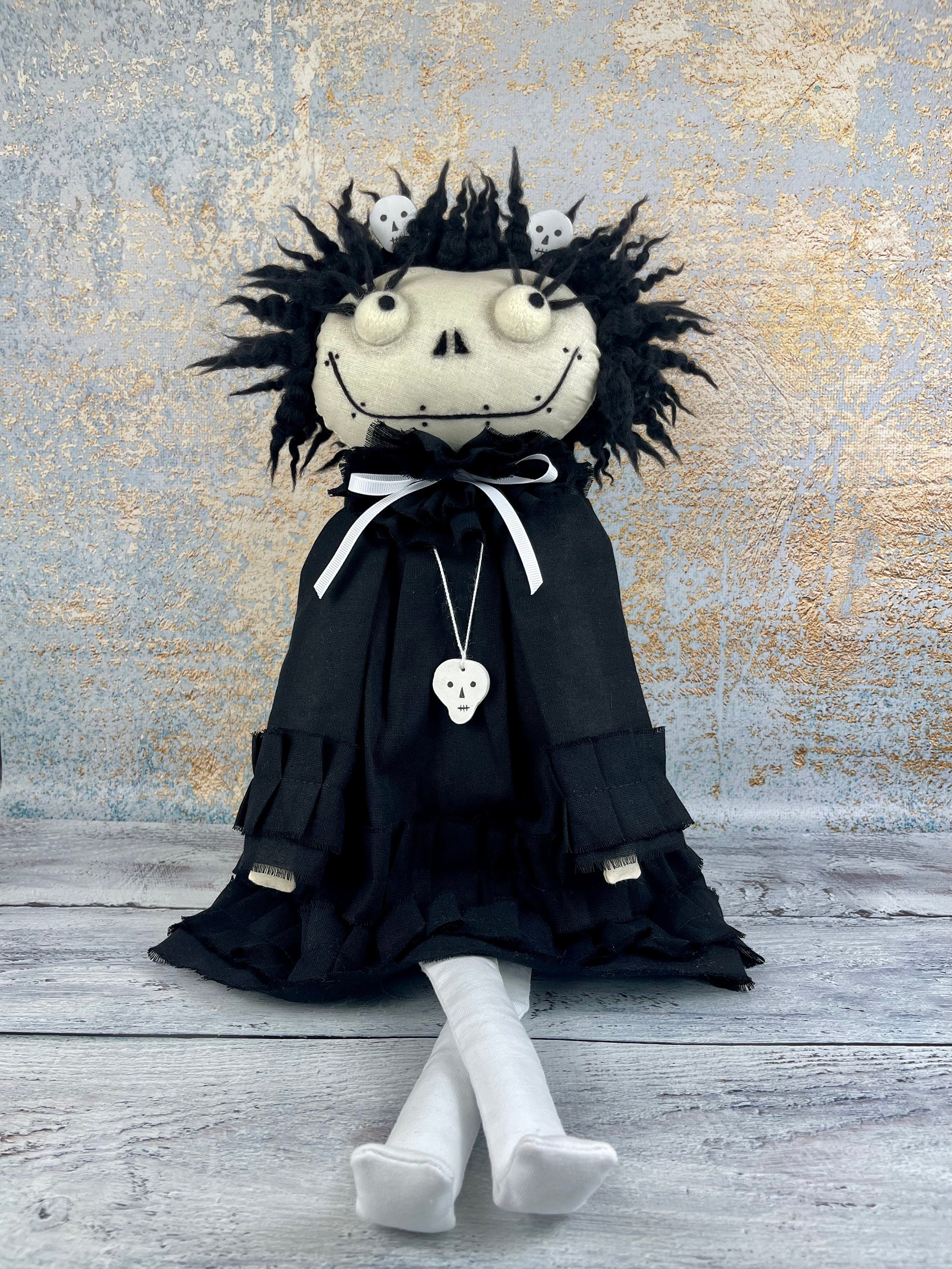 OOAK Doll, Zombie Doll, One of a Kind, Gothic Emo Doll, Voodoo