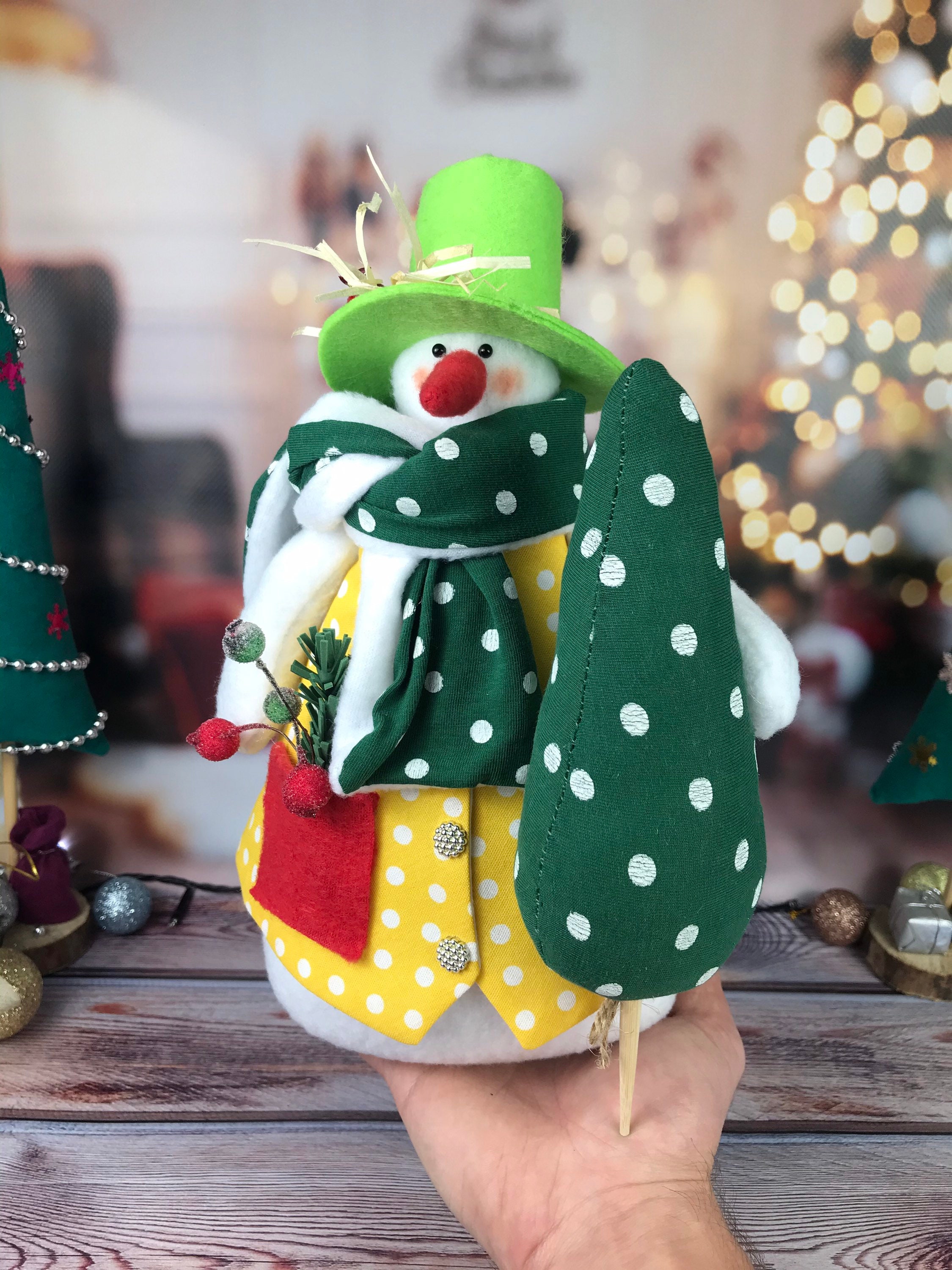 Handmade Snowman Gift for Friend Merry Christmas Decor Kids | Etsy