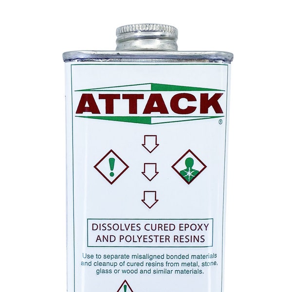 Attack Epoxy Resin Glue Remover Adhesive Disolves Cleaner Liquid Solvent Can