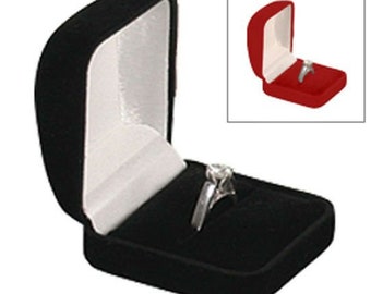 Luxurious Velvety Flocked Jewelry Boxes Ring Earring Pendant Bracelet Watch