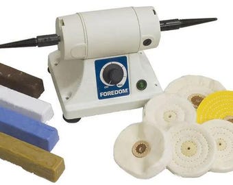 Foredom K.3390 Bench Lathe Kit with Spindles, Polishing Compound and Buffs