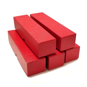 5 czerwonych pudełek do przechowywania (2"x 2"x 9") na 2x2 flip snape coin holder
