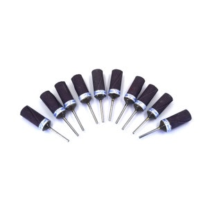 Abrasive Roll Mounted on Mandrel Stone Metal Polishing Sanding 240 Grit -10 Pack