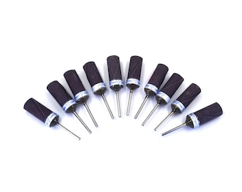 Abrasive Roll Mounted on Mandrel Stone Metal Polishing Sanding 240 Grit -10 Pack