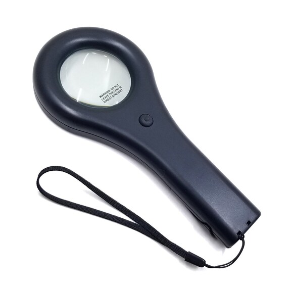 5x Handheld Magnifier w/ LED lights & Stand for hobbies crafts jewelry reading