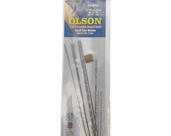 Olson Saw PG49702 PGT Precision Ground Scroll Saw Blade, TPI-10.5,8 Reverse, Double Reverse Tooth, Pack of 6
