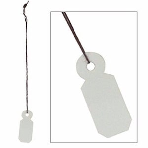 Jewelry String Tags w/ Durable Cardboard Label - Box of 1,000