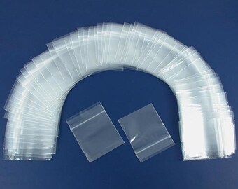 100 Clear 2 mil Zip Poly Bags 2 Inch x 2 Inch