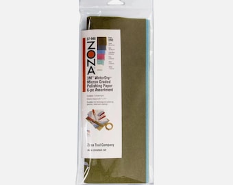 Zona 37-948 3M Wet/Dry Polishing Paper, 8-1/2-Inch X 11-Inch, 6 Grades 1-30 Micron, 1 Each (6 Sheets Total)