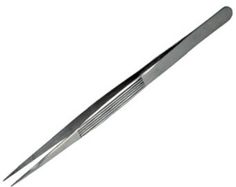 6 1/4" Diamond Slide Lock Tweezers Stainless Steel Loose Stones Gemstones