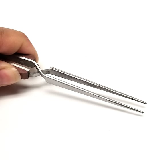 Soldering Tweezers 6/12 Self Closing Fiber Grip Cross Locking Straight