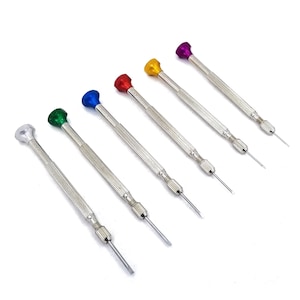 6pc Mini Screwdriver Set - 0.67mm - 1.35mm Flat Head Small Screwdrivers