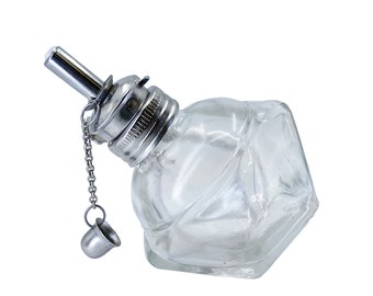Adjustable Glass Alcohol Lamp 3/16 Inch Wick 5oz Spirit Lamp Flame Polisher Wax Tool Heating