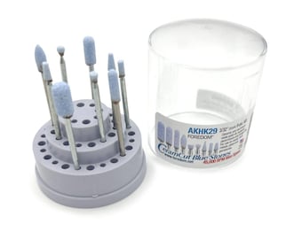 Foredom AKHK29 CeramCut Blue Stone Assortment, 3/32″ Shank, 9pc