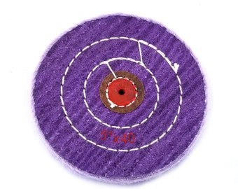 Berry Muslin Chemical Treated Buff 5" x 40ply Jewelry Polishing Buffing Wheel