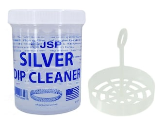 JSP Sterling Silver Dip Cleaner Tarnish Remover 925 Jewelry Cleaning Solution 8oz